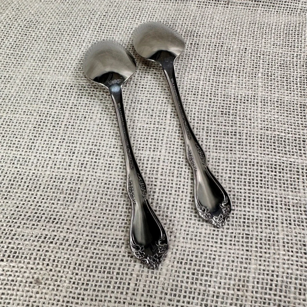 Oneida Mansfield Teaspoons Set of 2 Stainless Steel 6